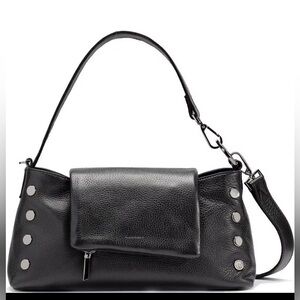 Hammitt VIP Satchel Gunmetal Studded Leather Shoulder Bag